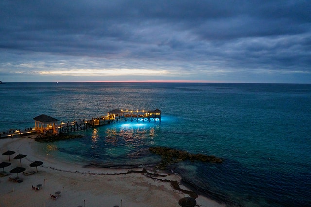 A dock in Nassau, the Bahamas.
