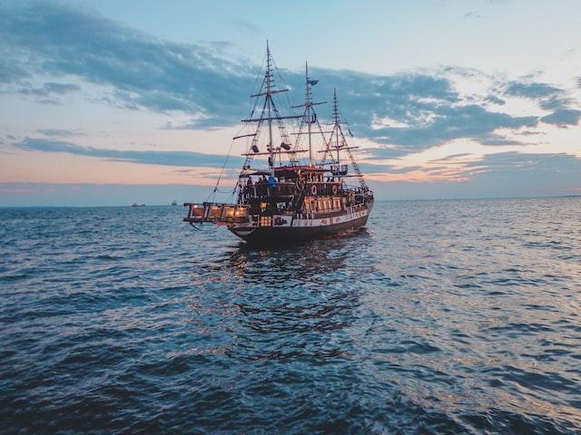 A pirate ship. 