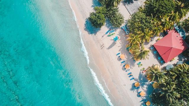 A beach in the Caribbean.