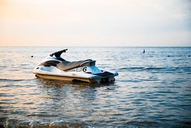 Jet ski in the water. 