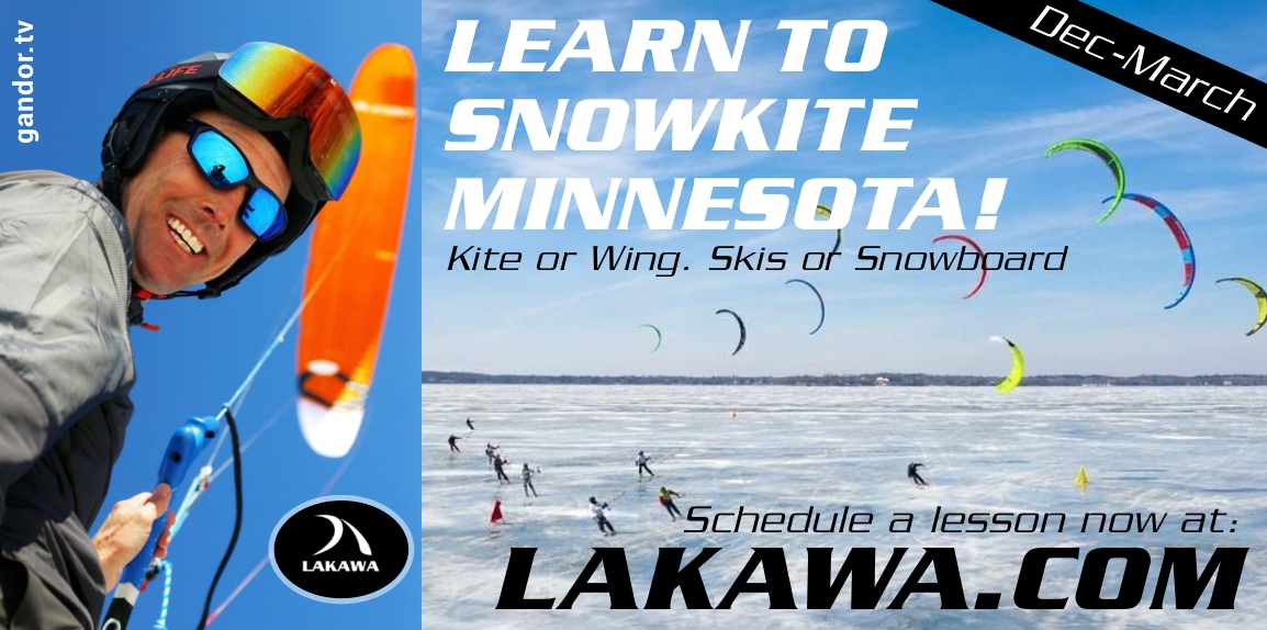 learn to snow kite or kite skiing in Minnesota