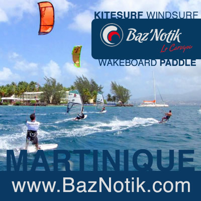 Kitesurf windsurf and wakeboard at Point du Bout in Martinique